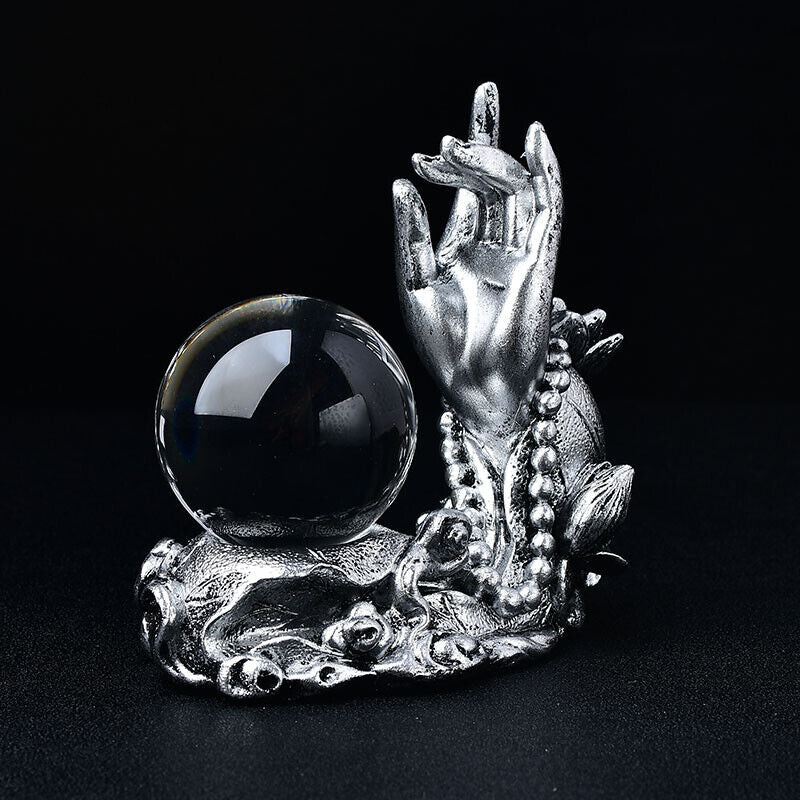 Buddha‘s Hand DIY Design Crystal Ball Stand Sphere Stand Globe Holder Decor