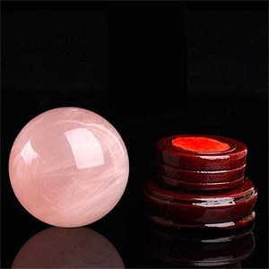 Healing Crystal Natural Pink Rose Quartz Gemstone Ball Divination Sphere