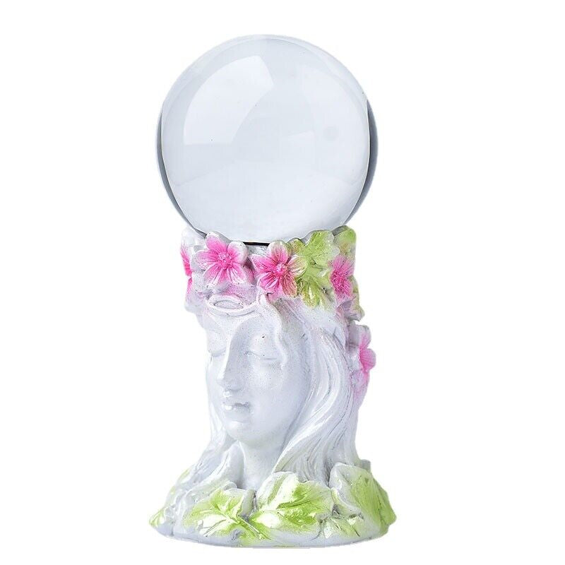 Fairy Maiden Design Crystal Ball Stand Sphere Stand Globe Holder Decor