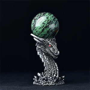 Dragon Devil Reality Sphere Holder Stand Base Natural Crystal Ball Hand Made Display Reiki Meditation Home Decor Garden Gift DIY Display