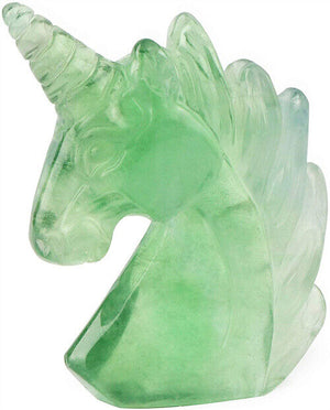 Unicorn Stone Statue,Hand- Carved Healing Crystal Gemstones Unicorn Figurine Reiki Sculpture Desk Decor Ornametns with Gift Box