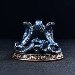 There Cobras Design Crystal Ball Holder Hand-Made Stand Base Room Decor Sphere Holder Figurine Jewelry Displays Holiday Reiki Gift