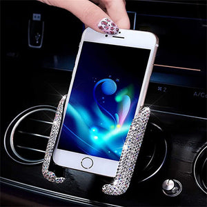 Bling Car Phone Holder Car Dash Air Vent Automatic Phone Mount 360°Adjustable