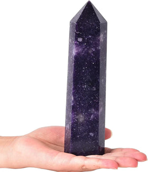 Crystal Stone Tower Large Healing Crystal Wand Obelisk 6 Faceted Column Reiki