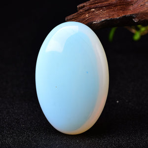 Opalite  Palm Stone Quartz Healing Crystal Massage Polished Stone Meditation Hand-Polshed