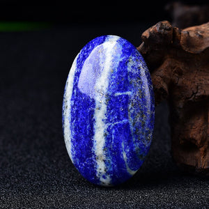 Lapis Palm Stone Quartz Healing Crystal Massage Tools Polished Lazurite Meditation Rock Lazuli Hand-Polished Energy Stone Home Decor Gift