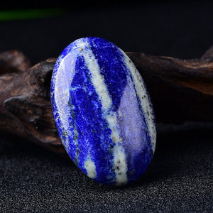 Lapis Palm Stone Quartz Healing Crystal Massage Tools Polished Lazurite Meditation Rock Lazuli Hand-Polished Energy Stone Home Decor Gift