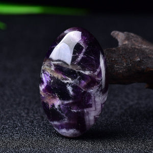 Dream Amethyst Palm Stone Quartz Healing Crystal Massage Tools Polished Gemstone Meditation Rock Hand-Polished Energy Stone Room Decor Gift