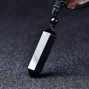 Black Obsidian Pendant Reiki Pendulum Healing Charka Crystal Point Charm Pendants Hand-Polished Gift  Healing Meditation Holiday Gift