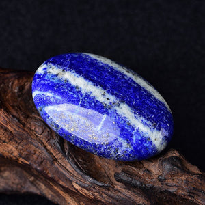 Lapis Palm Stone Quartz Healing Crystal Massage Tools Polished Lazurite Meditation Rock Lazuli Hand-Polished Energy Stone Home Decor Gift