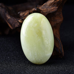 Afghanistan Jade Palm Stone Quartz Healing Crystal Massage Tools Polished Gemstone Meditation Rock Hand-Polished Energy Stone SPA Tools Gift