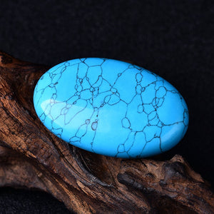 Blue Howlite Palm Stone Quartz Healing Turquoise Crystal Massage Tools Polished Gemstone Meditation Rock Hand-Polished Energy SPA Relaxation