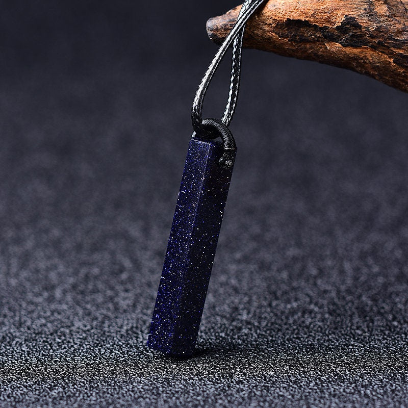 Black Fashion Gemstone Healing Charm Pendant Chakra Lucky Pendulum Reiki Crystal Points Hand-Polished Gift  Meditation Lover Holiday Gift