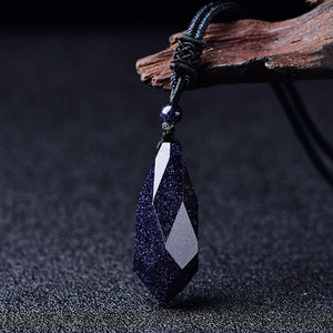 Beautiful Fashion Gemstone Charka Pendulum Pendants Crystal Hand-Polished Lucky Charm Cutting Healing Pendant Meditation Lover Holiday Gift