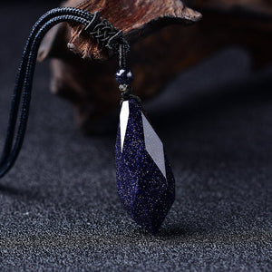 Beautiful Fashion Gemstone Charka Pendulum Pendants Crystal Hand-Polished Lucky Charm Cutting Healing Pendant Meditation Lover Holiday Gift