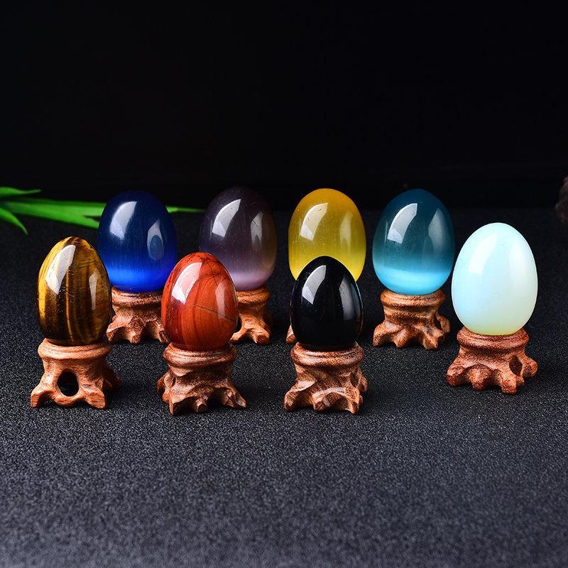 2.5 ‘’ Yoni Egg Colorful Undrilled Polished Decor Egg SPA Healing Relaxation Yoni Massage Reiki Egg Meditation Rock Chakras Egg Gift