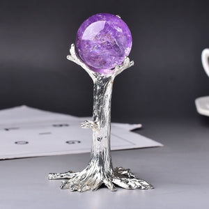 Tree Shape Crystal Ball Holder Room Decor Sphere Stand Holder Ornament Stand Base Crystal Ball Display