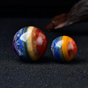 Beautiful MutilColored Crystal Sphere Reiki Healing Ball Hand Made Meditation Decor Ranbow Hand-Polished Collection Reiki Stone