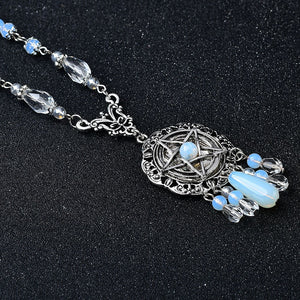 Beautiful Reiki Oplite Star Necklace Crystal Healing Meditation Gemstone Gift