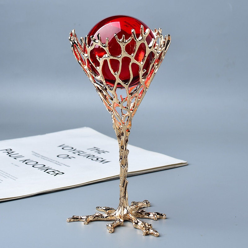 Torch Shape Bird's Nest Crystal Ball Holder Room Decor Sphere Stand Holder Ornament Stand Base Crystal Ball Display