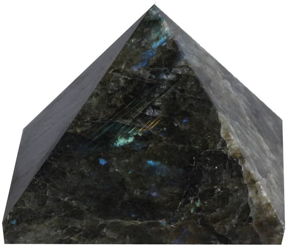 Natural Crystals&Gmestone Labradorite Pyramid Healing Quartz Stone Hand Polished Hand Made Room Decor