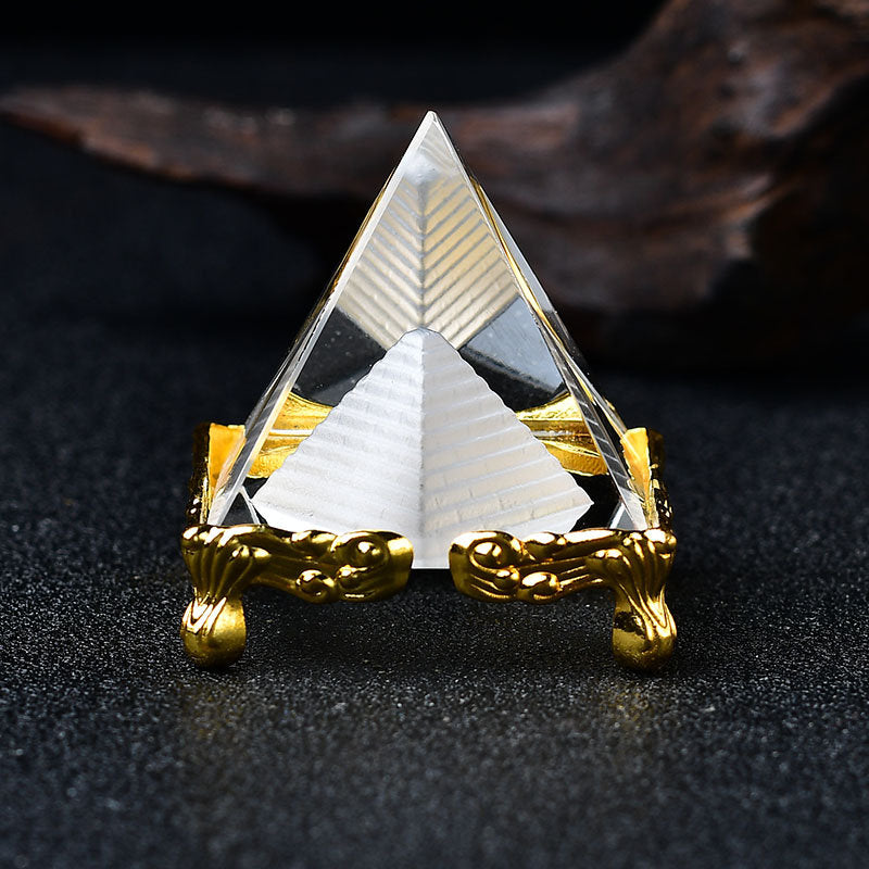 DIY Creative Fashion Healing Hand Made Modern Pyramid In Pyramid Reiki Ornament Room Decor Home Decoration Collection Gift