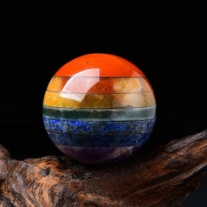 Beautiful MutilColored Crystal Sphere Reiki Healing Ball Hand Made Meditation Decor Ranbow Hand-Polished Collection Reiki Stone