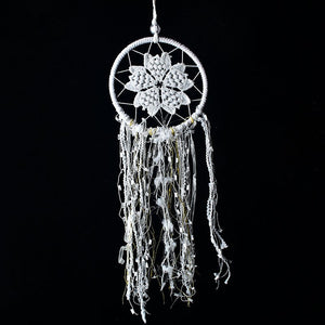 Beautiful White Dream Catcher Net Tassel Heart Hand Made DIY Reiki Room Decoration Home Collection Gift