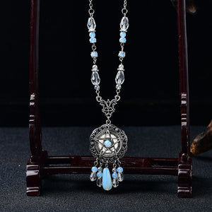 Beautiful Reiki Oplite Star Necklace Crystal Healing Meditation Gemstone Gift