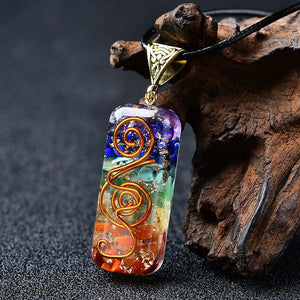 Beautiful 7 Chakra Hand-Made Healing Pendant Necklace Crystal Healing Meditation Stones Craft Gemstone Gift