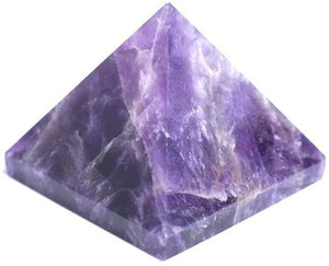 Amazing Amethyst Reiki Purple Crystal Quartz Natural Healing Fluorite Hand Made Pyramid Generator Geode Energy Stone Room Decor Gift