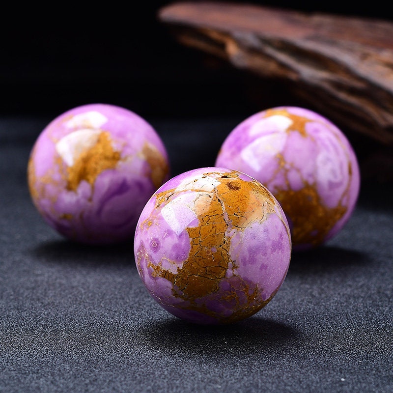 RARE  Gemstone Phosphosiderite Spheres Reiki Healing Powerful Relief Life Balance Stability Polished DIY Spirituality Meditation Crystal