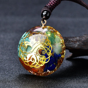 7 Chakra Orgone Eye Energy Group Pendant Necklace Crystal Meditation Gift DIY Amulet Healing Crystal Chakras Meditation Gift