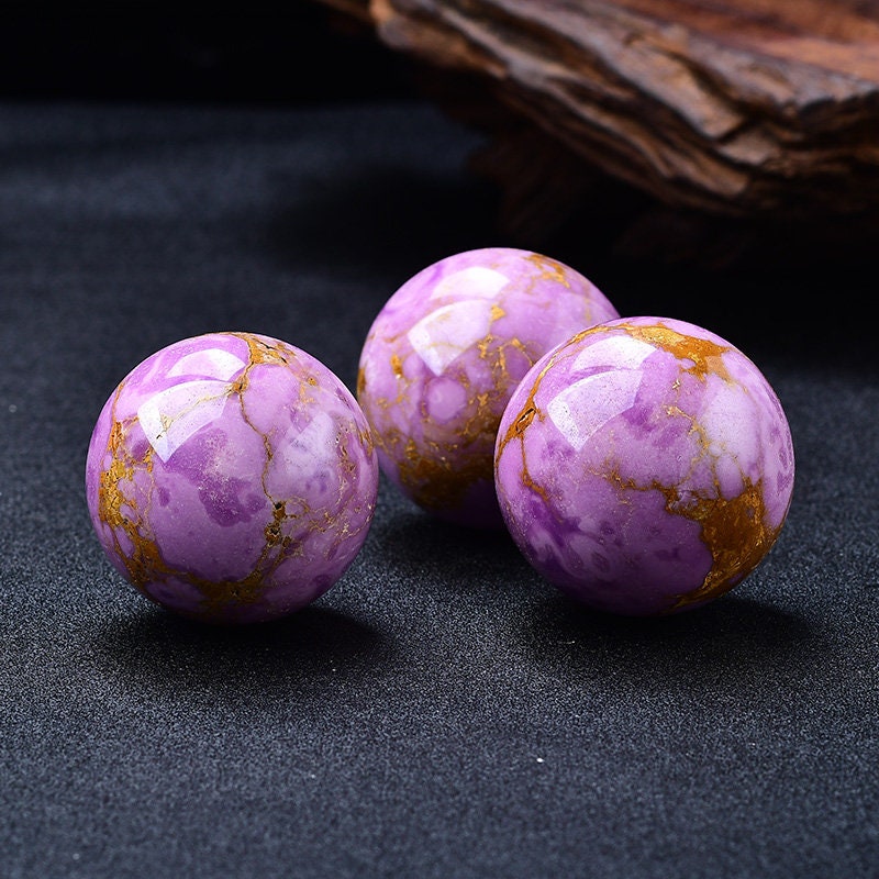 RARE  Gemstone Phosphosiderite Spheres Reiki Healing Powerful Relief Life Balance Stability Polished DIY Spirituality Meditation Crystal