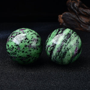 Ruby in Zoisite Hand Polished Sephere Reiki Healing Ball Meditation Decor UV Reactive Gemstone Healing Sphere Reiki Sphere Ball