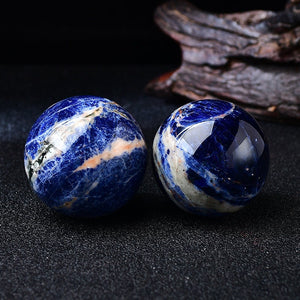 Deep Blue Sunset Sodalite Sphere  Hand Polished Sephere Reiki Healing Ball Meditation Decor UV Reactive Healing Sphere Reiki Sphere Ball