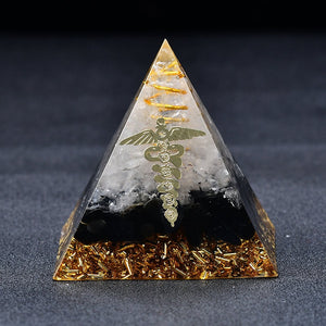 2.36‘’ Orgone Pyramid Chakra  Healing EMF Protection White Clear Quartz  Pillar Magic Orgonite Healing Meditation Hand Made DIY Gift