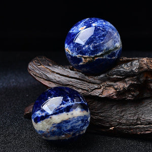 Deep Blue Sunset Sodalite Sphere  Hand Polished Sephere Reiki Healing Ball Meditation Decor UV Reactive Healing Sphere Reiki Sphere Ball