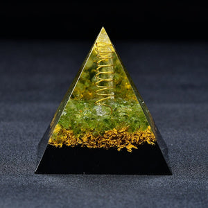 2.36‘’ Orgone Pyramid DIY Energy White Quartz Crystal Pillar Magic Orgonite Gift Healing Meditation Hand Made Home Decoration Collection