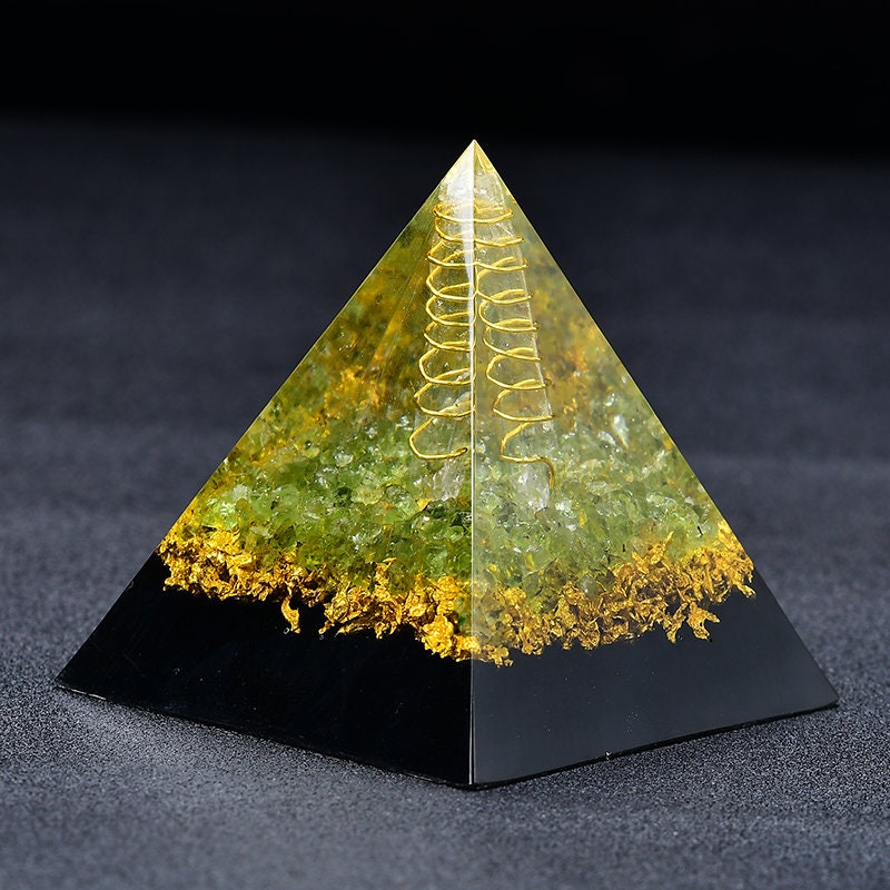 2.36‘’ Orgone Pyramid DIY Energy White Quartz Crystal Pillar Magic Orgonite Gift Healing Meditation Hand Made Home Decoration Collection