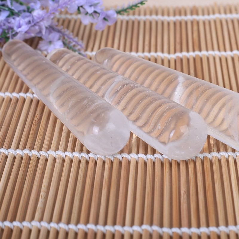 Clear Melting Quartz Crystal Wands Massage Stick Relaxation Point Healing Wand Women Gift