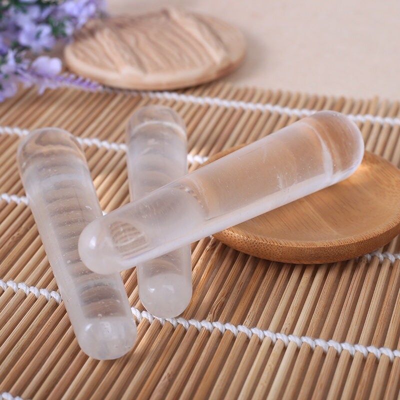 Clear Melting Quartz Crystal Wands Massage Stick Relaxation Point Healing Wand Women Gift