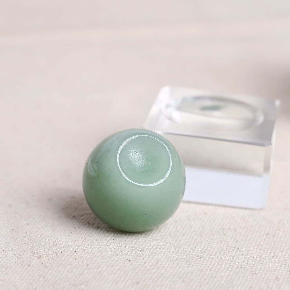 1.18‘’ Natural Aventurine Carved Apple Ornament Quartz Healing Crystal Stone Craft Carved Figurine With Alloy Leaf