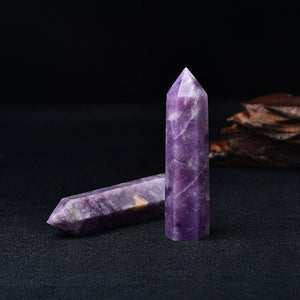 RARE Lepidolite Crystal Tower Reiki Healing Meditation Chakra Specimen Hand Made Points Collection Gift Crystal Point