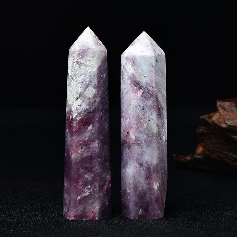 Cherry Blossom Pink Tourmaline Point Crystal Tower Healing Decor Crystal  Natural Rock Meditation Gemstone Collection Gift